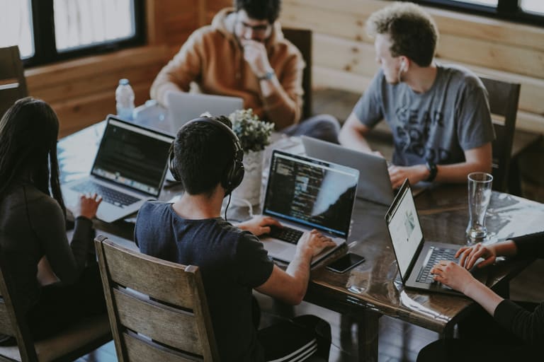 L'équipe du venture studio au travail